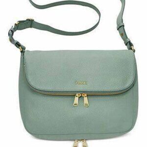 Fossil Preston crossbody in seaglass leather
